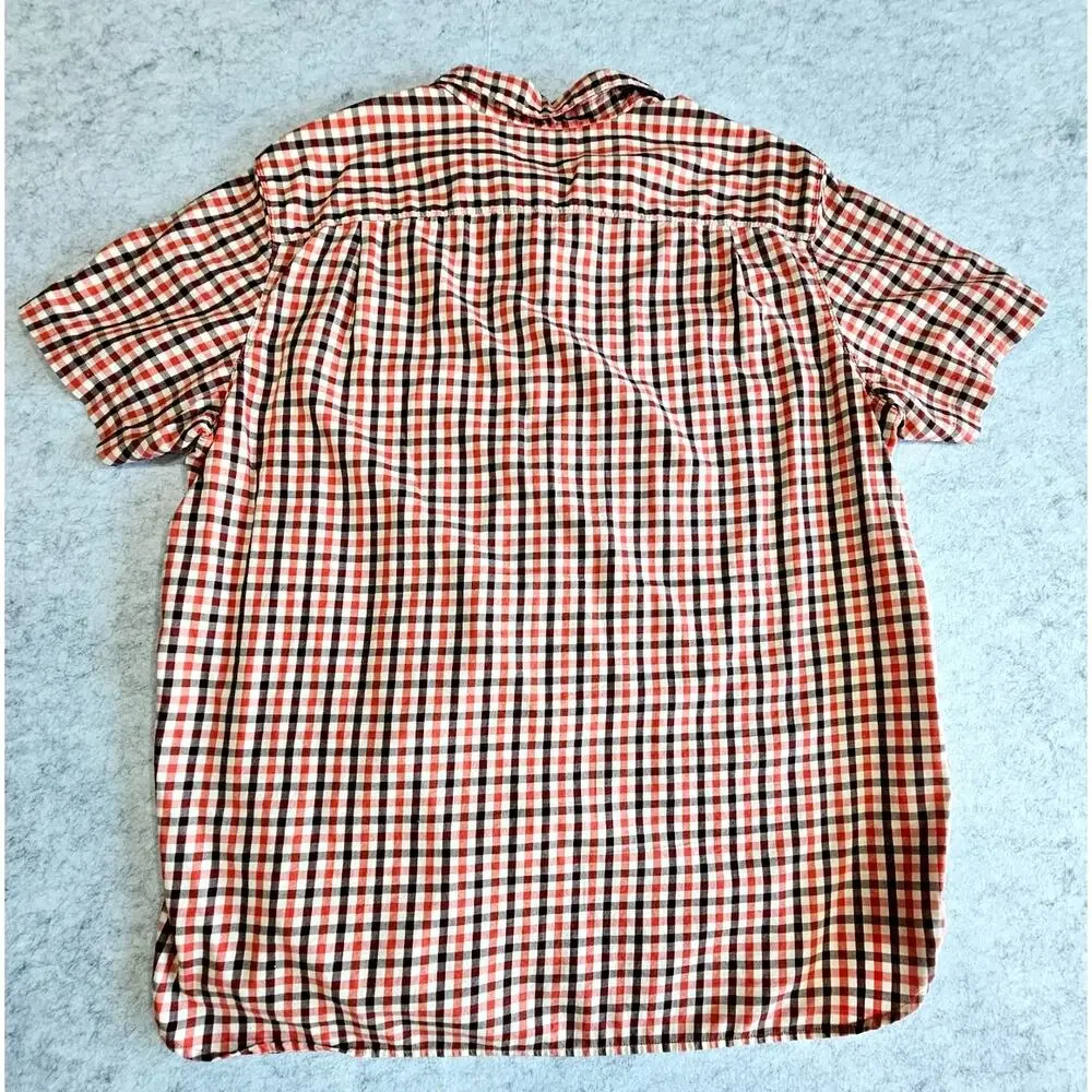 The North Face Short-Sleeve Passport Shirt Men's, Button Down, Red Plaid, Sz XXL